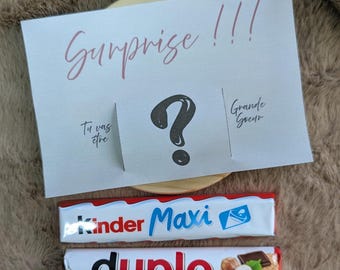 Annonce Grande Sœur, Carte cadeau, prêt à imprimer