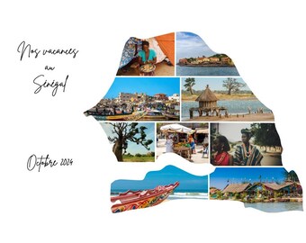 Sénégal, Collage 9 photos, A4