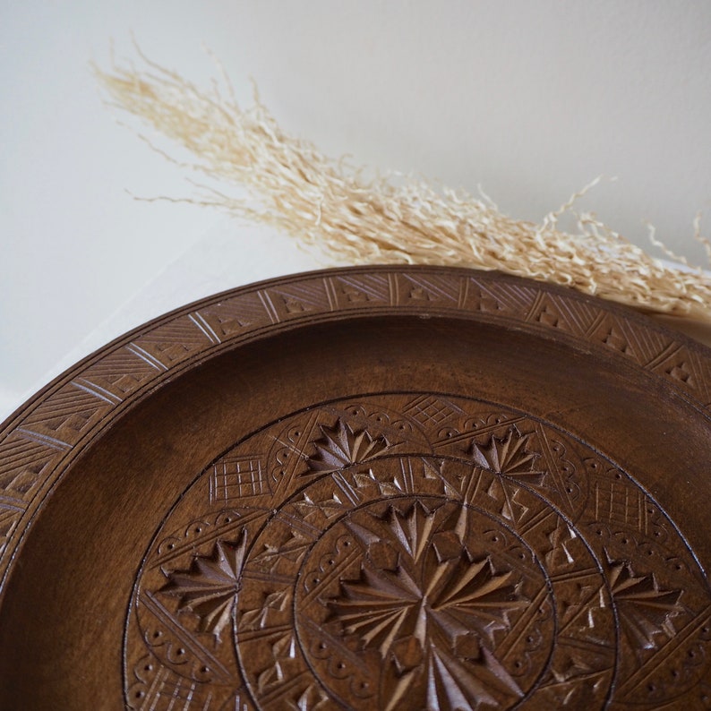 Carved Wooden Plate