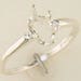 Solid Sterling Silver or 14kt White or Yellow Gold 6X3, 8x4, or 10X5 Marquise Pre-Notched Blank Ring Size 6.5 shank setting 163-268/143-268