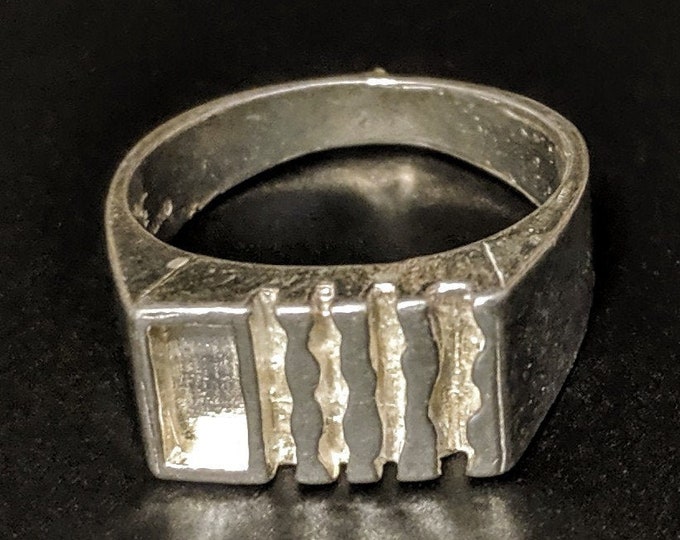 Solid Sterling Silver Inlay Blank Setting, Rough Casted, DYI Jewelry ...