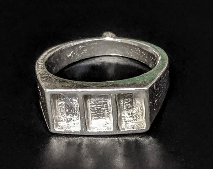 Solid Sterling Silver Inlay Blank Setting, Rough Casted, DYI Jewelry ...