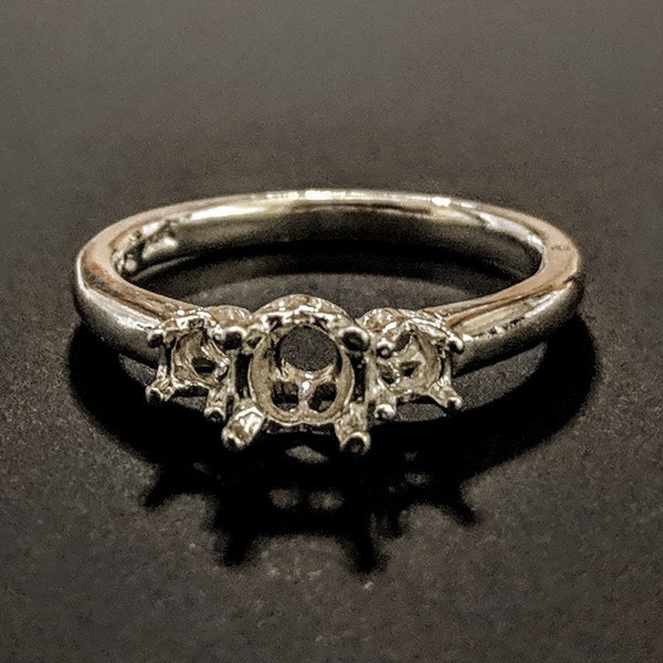 Ring Settings Without Stone White Gold Etsy