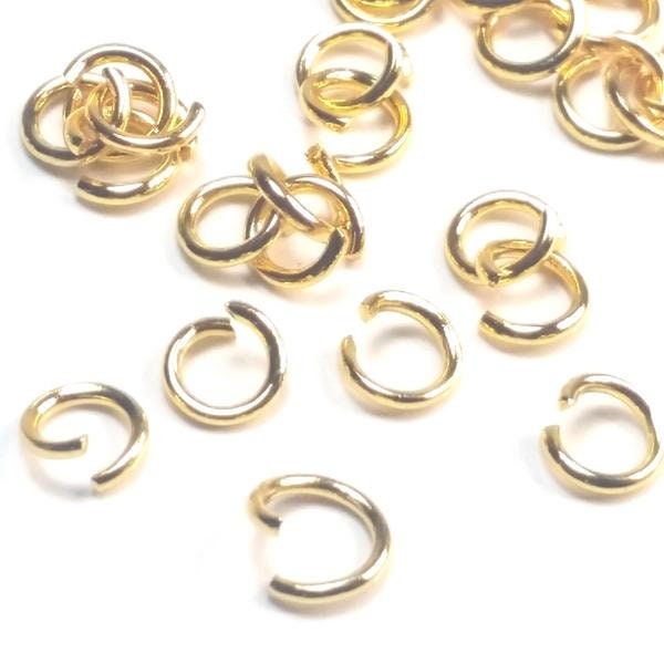 Solid 14kt Yellow Gold 3-11mm Round or 3x2.5, 4x3, 7x5, 8x6mm Oval Jump Rings Open Jewelry making, Wholesale, Craft Supplies