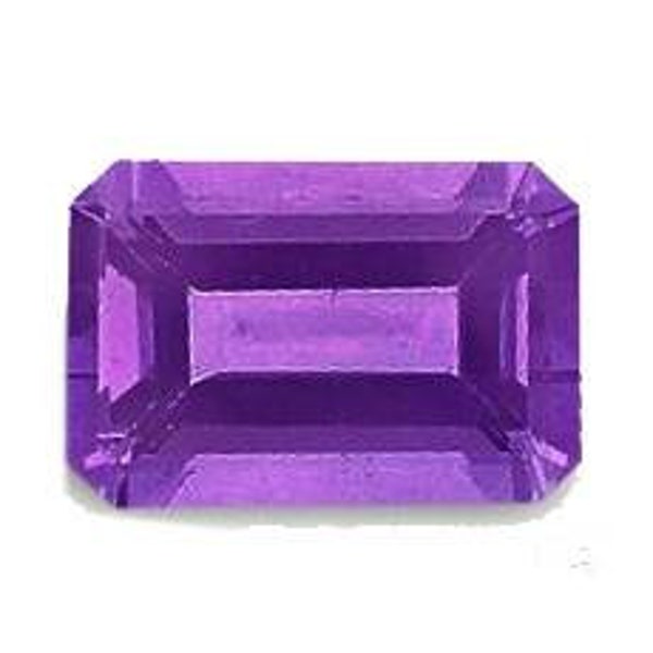 Natural (Genuine) Brazillian Amethyst, 5x3-16x12 Emerald Cut, VVS Eye Clean, Loose Stone, February Birthstone, Vivid Purple, Wholesale