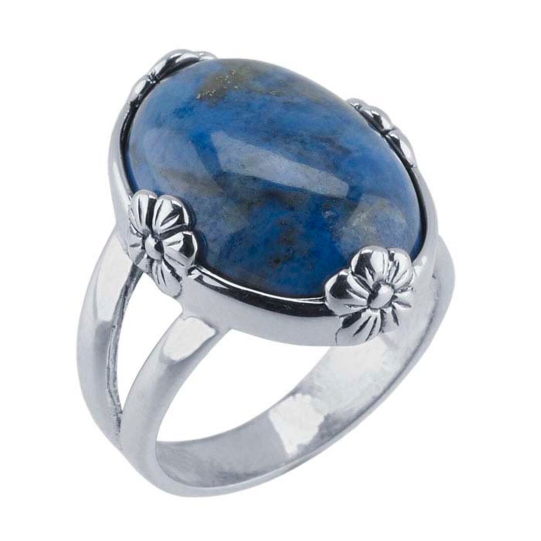 Sterling Silver Flower Accent 18x13 Mm Oval Ring Mounting Etsy