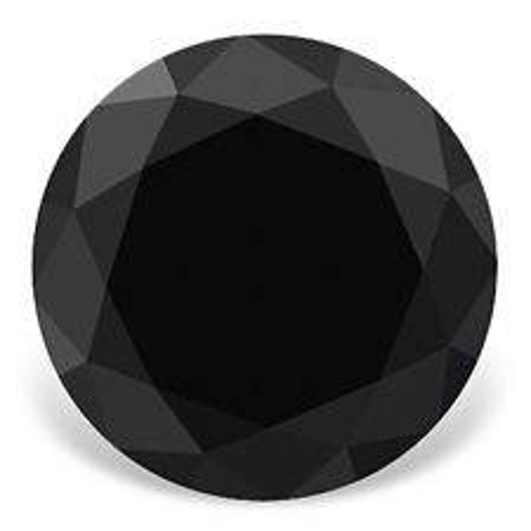 Wholesale Natural Black Diamond 15mm Round April Etsy