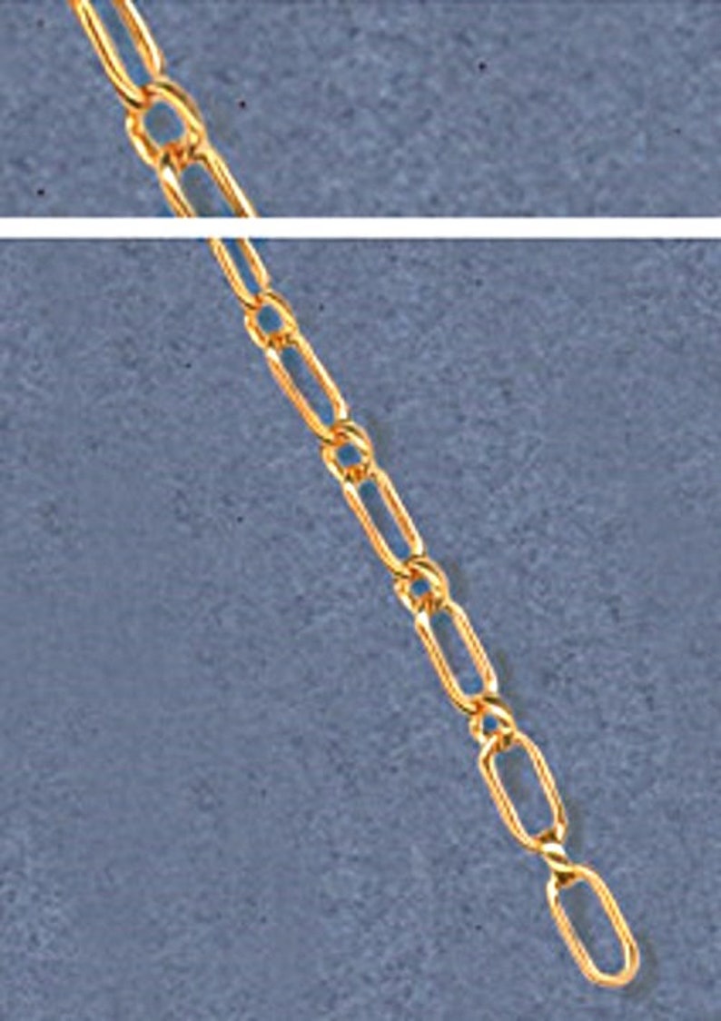 Bulk Chain Made in USA 420-244 Gold Filled Rectangle Chain 2.6mm Chain by the Foot