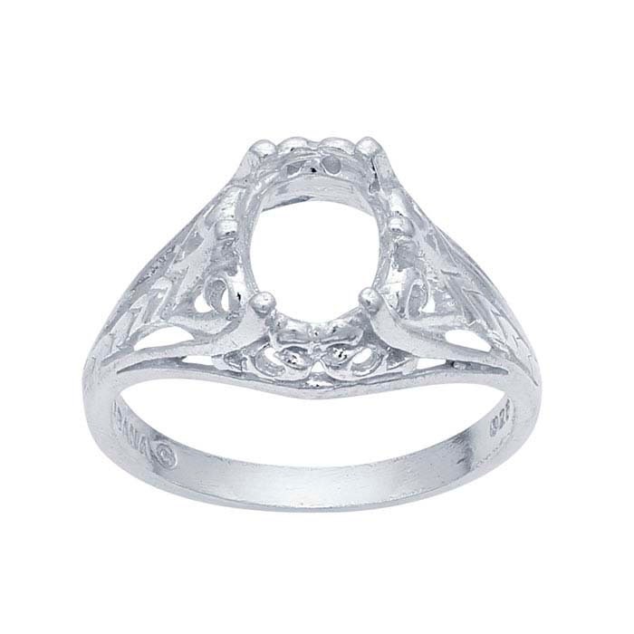 Ring Settings Oval Stone Etsy