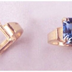 Sterling Silver or 14kt Gold 11x9 Emerald Cut Pre-Notched Blank Side Set Ladies Ring Size 7 setting 163-473/143-473