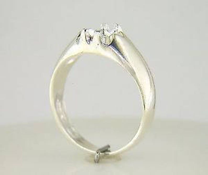 Sterling Silver 6mm Round Gypsy Pre-Notched Blank Ring Size 9 shank setting 163-442