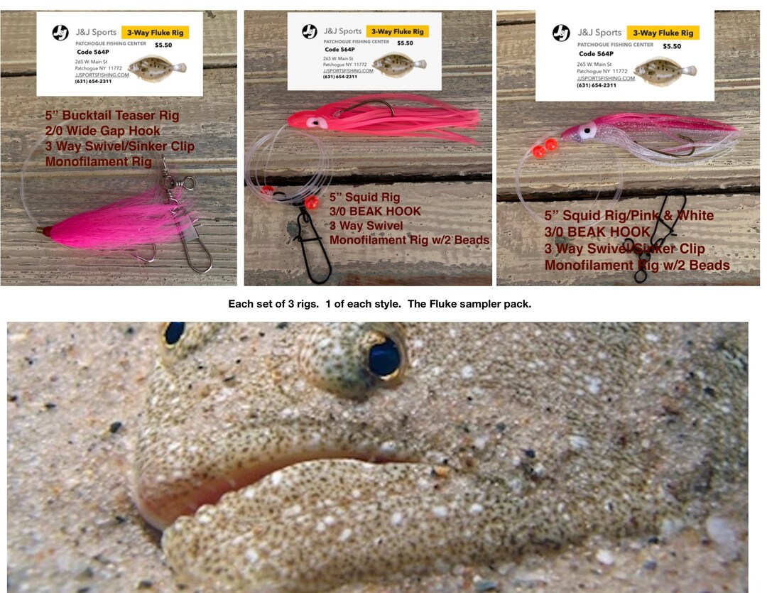 Fish Finder Rig Fluke Rigs Surf Fishing Fluke Rigs- Way Fluke Rig