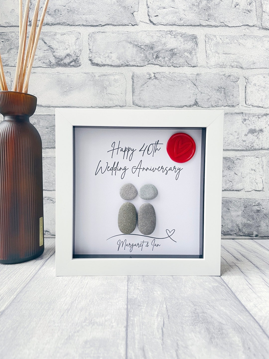 Ruby Wedding Anniversary, 40th Wedding Anniversary Gift, Personalised ...