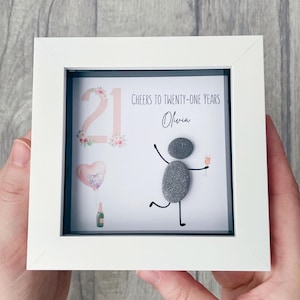 21st Birthday Gifts, 21st Birthday Gift for Her, Unusual Birthday Gifts for Her, Sister Gifts, Pebble Art Daughter Personalised Gift