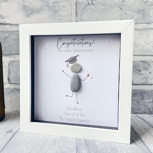 Personalised Graduation Gifts for Her, Graduation Gifts for Him, College Graduation Gift, PhD Graduation Gift, Teacher Graduation Pebble Art