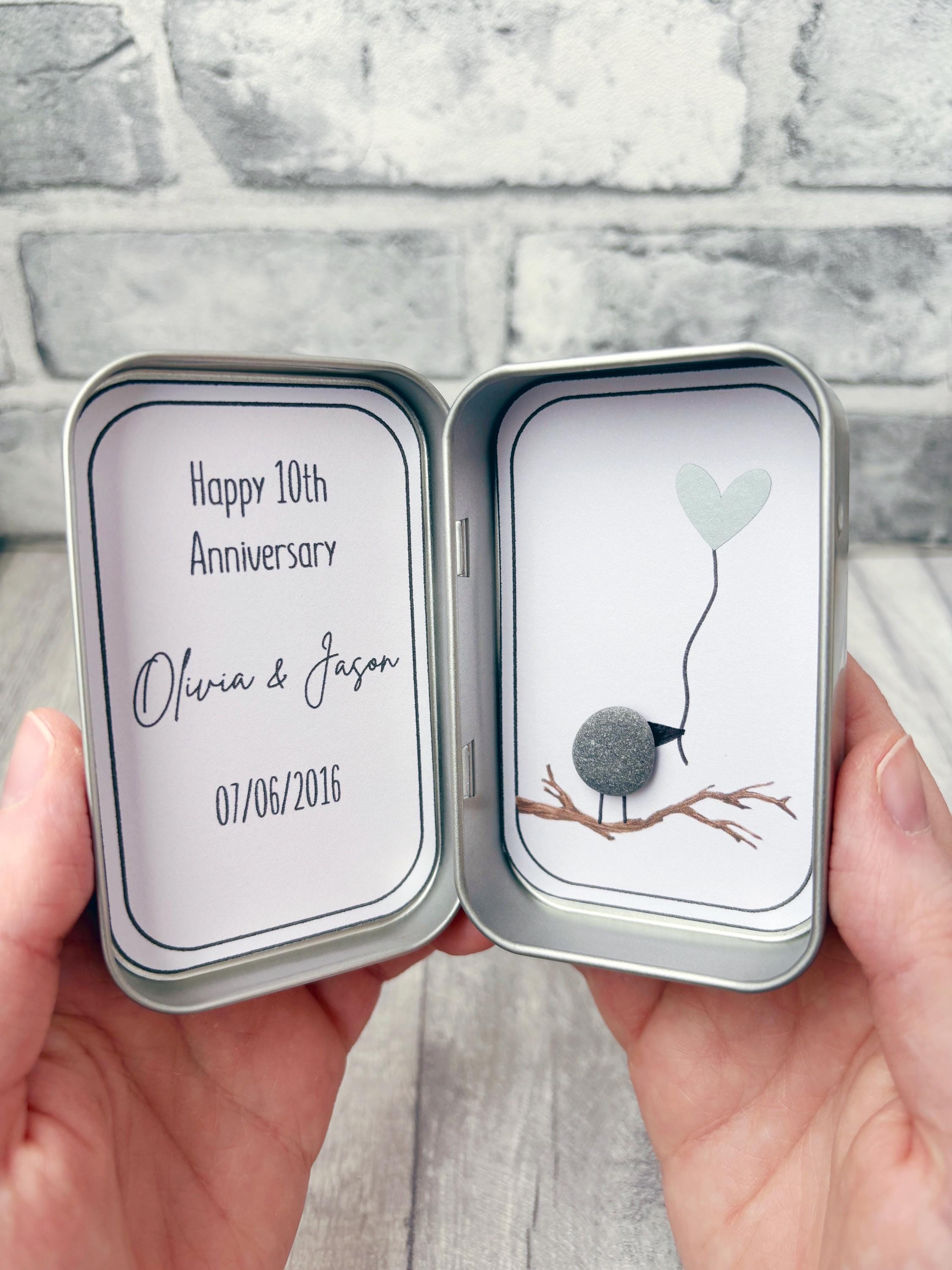 10th Wedding Anniversary Gift, Tin Anniversary Gifts, Personalised