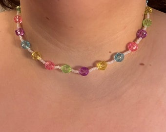 Regenboogkristalkralenketting
