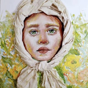 Spring,Oil painting on wood,original art