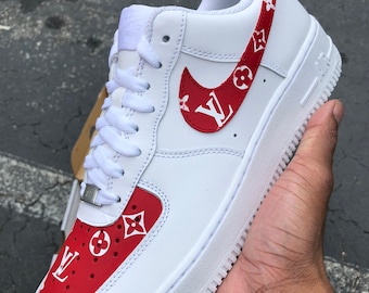 Custom LV Air Force 1 Low White  Nike shoe store, Sneakers, Hype shoes