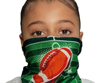 Kids  Football Touchdown - Fast Mask Neck Gaiter Face Mask, Ski Mask, Tube Face Mask, Motorcycle Neck Warmer, Polyester Bandana with SPF 40