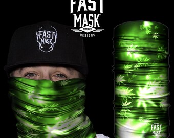 The Mystic Leaf - Fast Mask Neck Gaiter Face Mask, Ski Mask, Tube Face Mask, Motorcycle Neck Warmer, Polyester Bandana with SPF 40