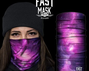 Neck Gaiter Face Mask, Ski Mask, Tube Face Mask, Motorcycle Neck Warmer, Polyester Bandana with SPF 40 - Cosmic Face Mask