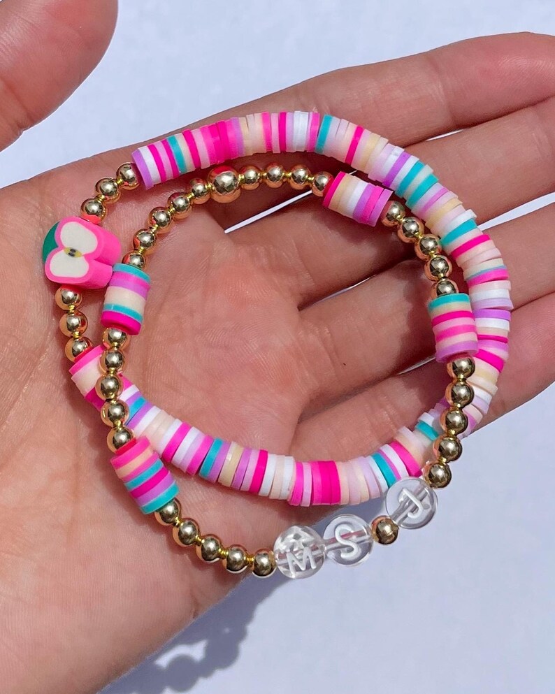 School Teacher Bracelet Teacher Gift Custom Bracelet Pink Etsy