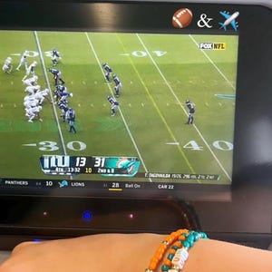 Miami Dolphins Charm Bangle Bracelet - Silver