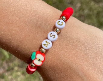 School Teacher Bracelet, Teacher Gift, Custom Bracelet, Teacher Appreciation Gift, First Day of School Gift, First Week of School Gift