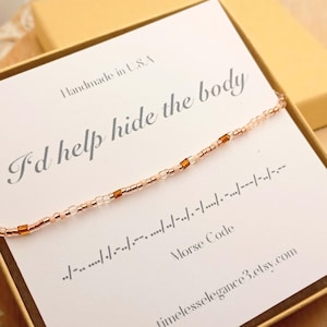 Custom Morse Code Bracelet, Personalized beaded name word message jewelry, Gift for best friend female bestie BFF, friendship bracelet women