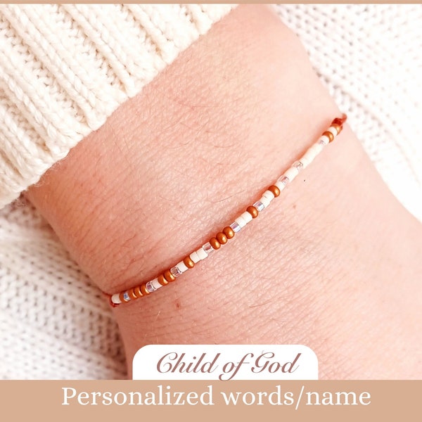 Morse code bracelet, confirmation gift for girls, personalized Jesus child of God jewelry, baptism first communion gift, teenage teen girl