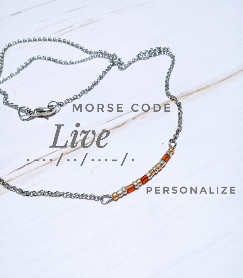 Custom morse code necklace teacher gift teen girl gift graduation gift personalized gifts maid of honor gifts bridesmaids jewelry
