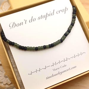 Personalized men's morse code bracelet, Be Safe First Last day of High school College graduation gift for him, son boyfriend teenage boy