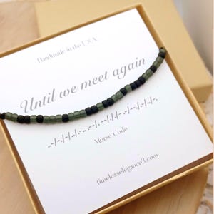 Mens Morse Code Bracelet, Personalized Miscarriage Jewelry Gift, Remembrance Bracelet, Pregnancy Loss Memorial Jewelry, Until We Meet Again