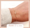 Personalized morse code bracelet, New Auntie pregnancy announcement to family, future promoted to aunt est 2025 gift, custom baby reveal