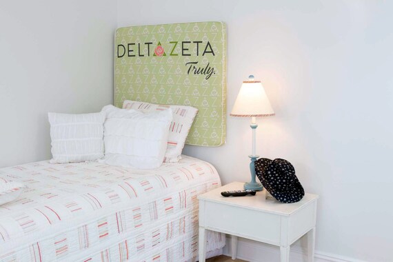 Delta Zeta Twin Dorm Room Headboard Etsy