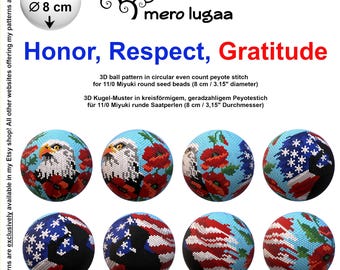 Honor, szacunek, wdzięczność Kula pejotlowa / pejotl okrągły z parzystym liczeniem / Kula pejotlowa / instrukcja / parzysty liczenie / dekoracja