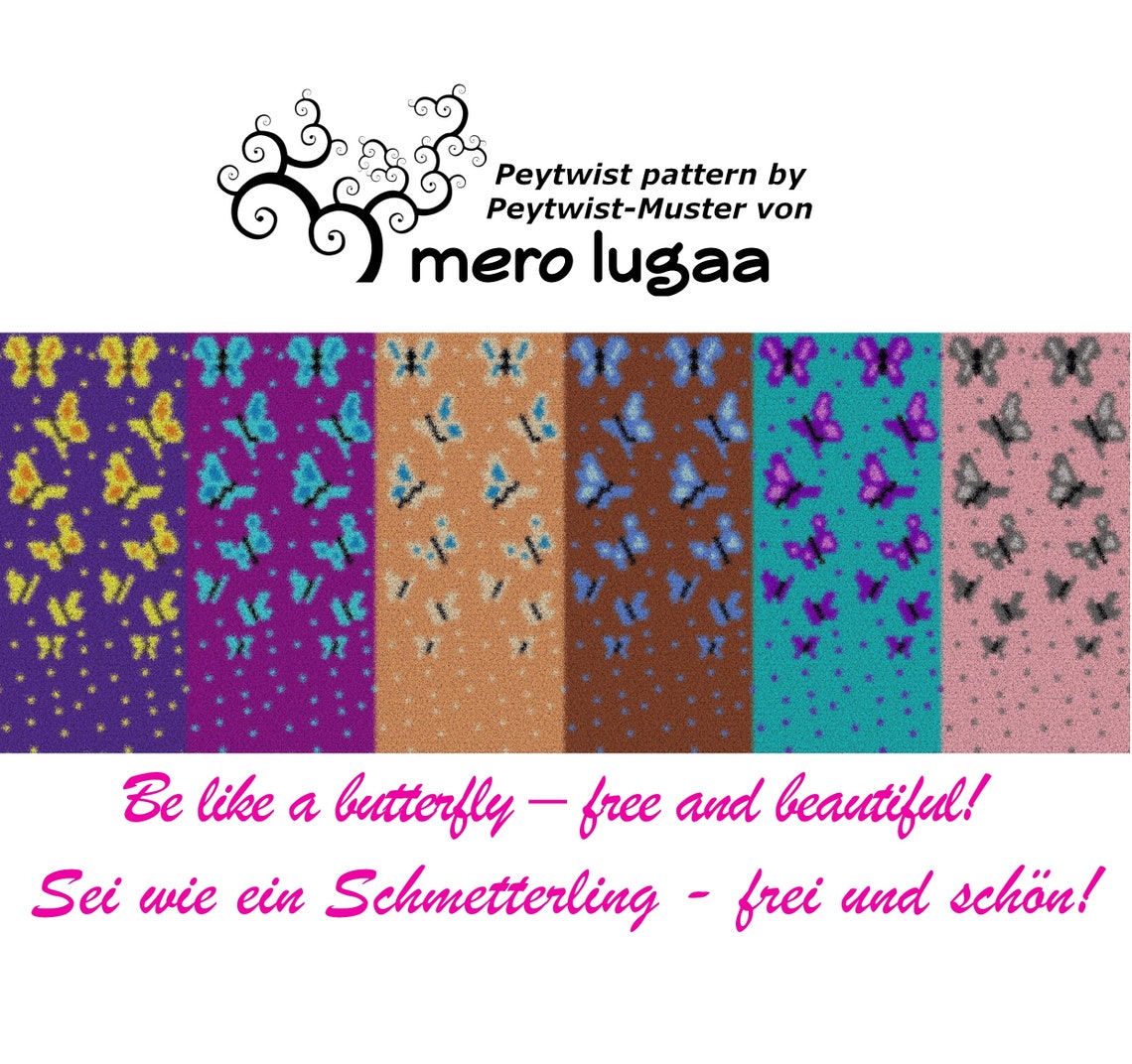 Sei wie ein Schmetterling/ Peyote with a twist Muster / | Etsy