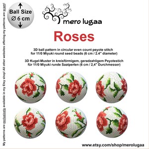 Roses peyote ball / even count circular peyote / tutorial / instruction / beaded decoration / Christmas ornament /all year decoration