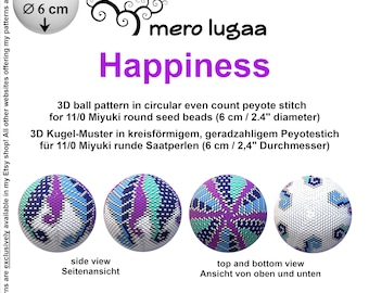 Happiness Peyote Ball Even Count Circular Peyote Tutorial