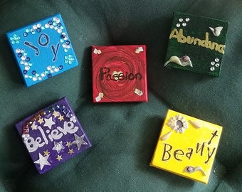 Imanes de palabras mágicas ~ 2" x 2"