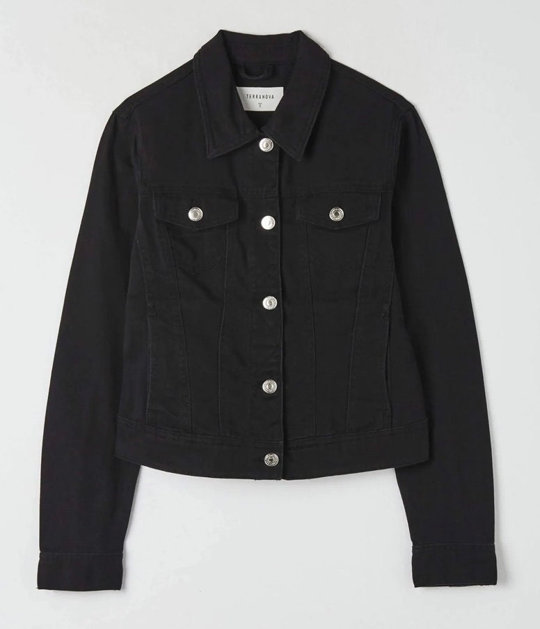 Women's black cheap jean jacket