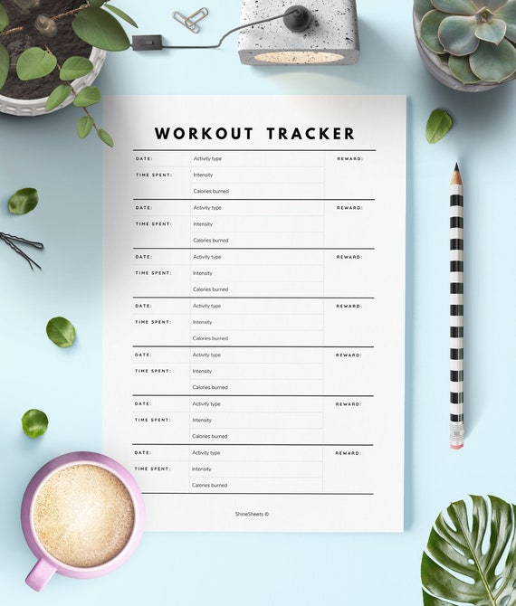 Training Tracker Printable / Exercise routine tracker / Exercise routine planner / Physical fitness tracker / Physical fitness tracker printable / Exercise method / Bullet magazine graphic relating to Workout Tracker Printable named Work out Tracker Printable / Training tracker / Exercise planner / Health tracker / Health and fitness tracker printable / Training software / Bullet magazine