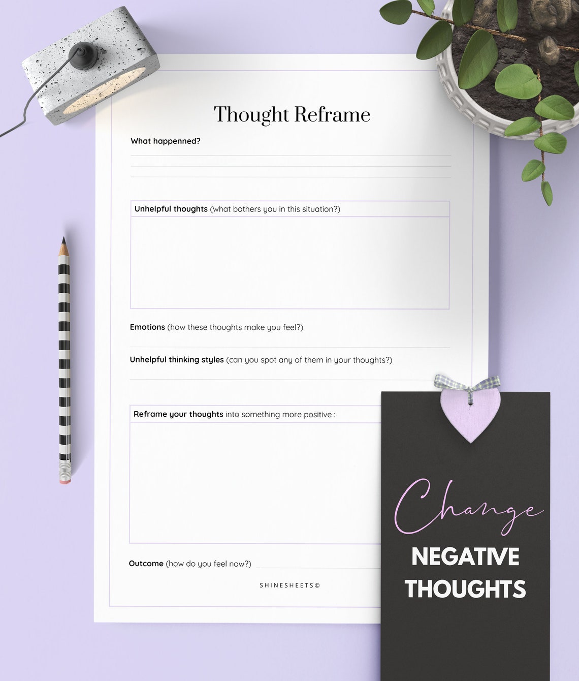 A5 Thought Journal / Thought Workbook A5 / Mental Health Etsy