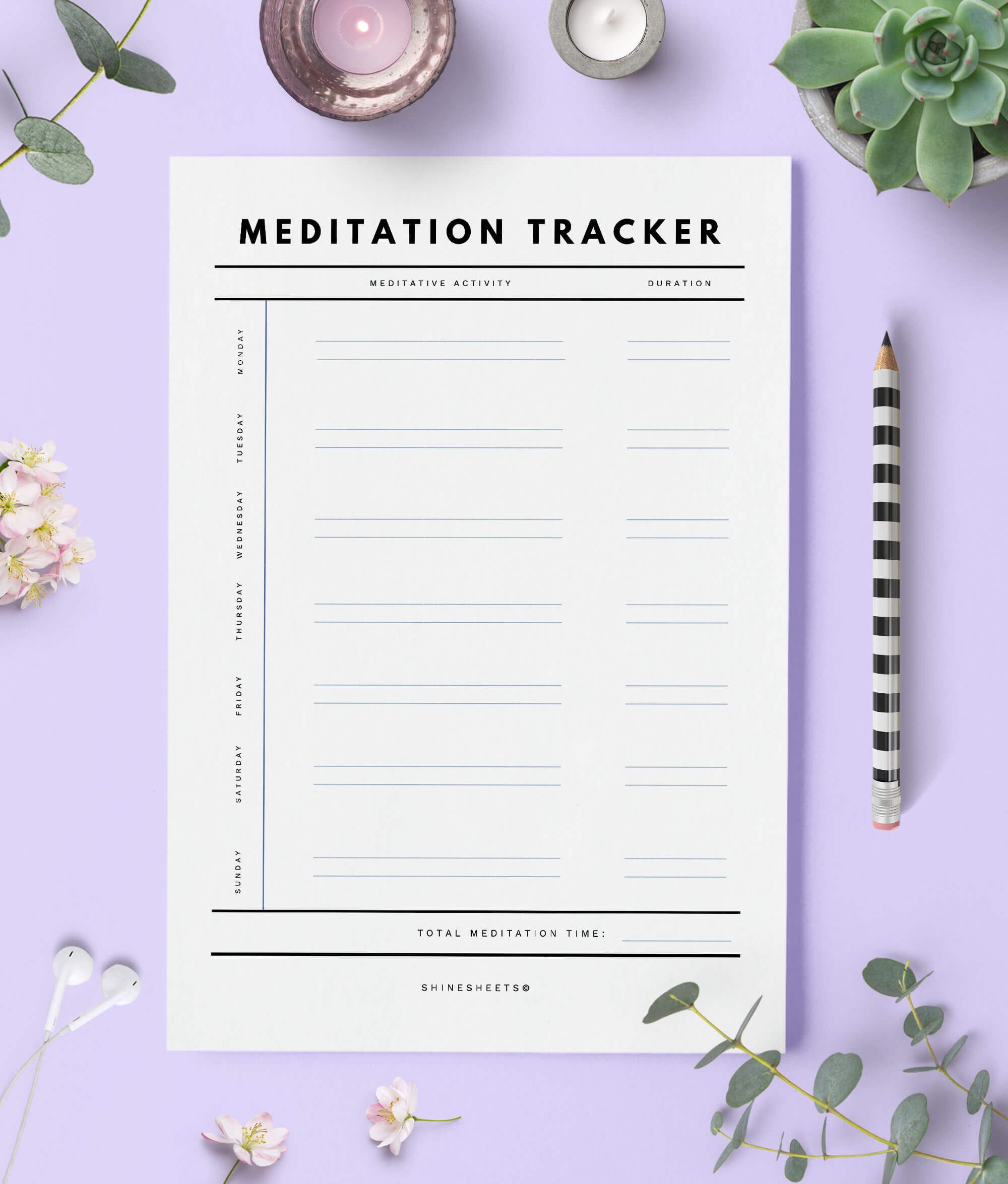 A5 Meditation Tracker Printable A5 Meditation Log Etsy Hong Kong A5 Meditation Tracker Printable A5 Meditation Log Etsy Hong Kong