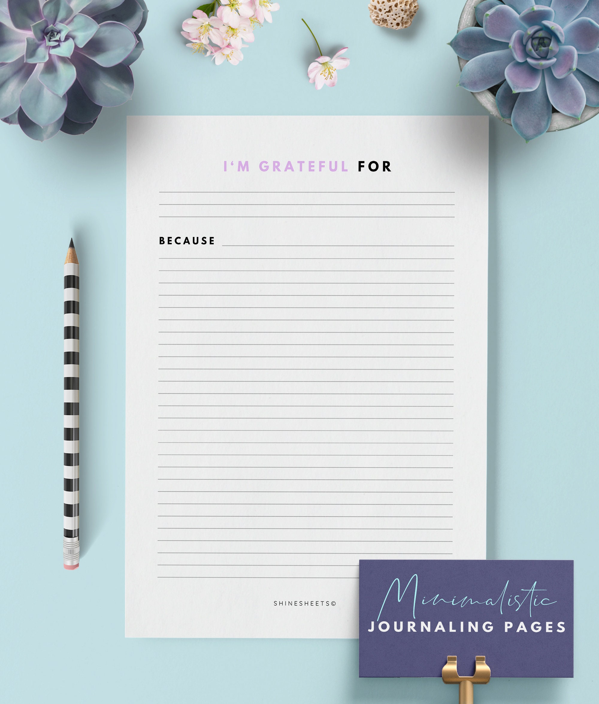 Gratitude Journal / Printable Journal / Gratitude Planner / | Etsy