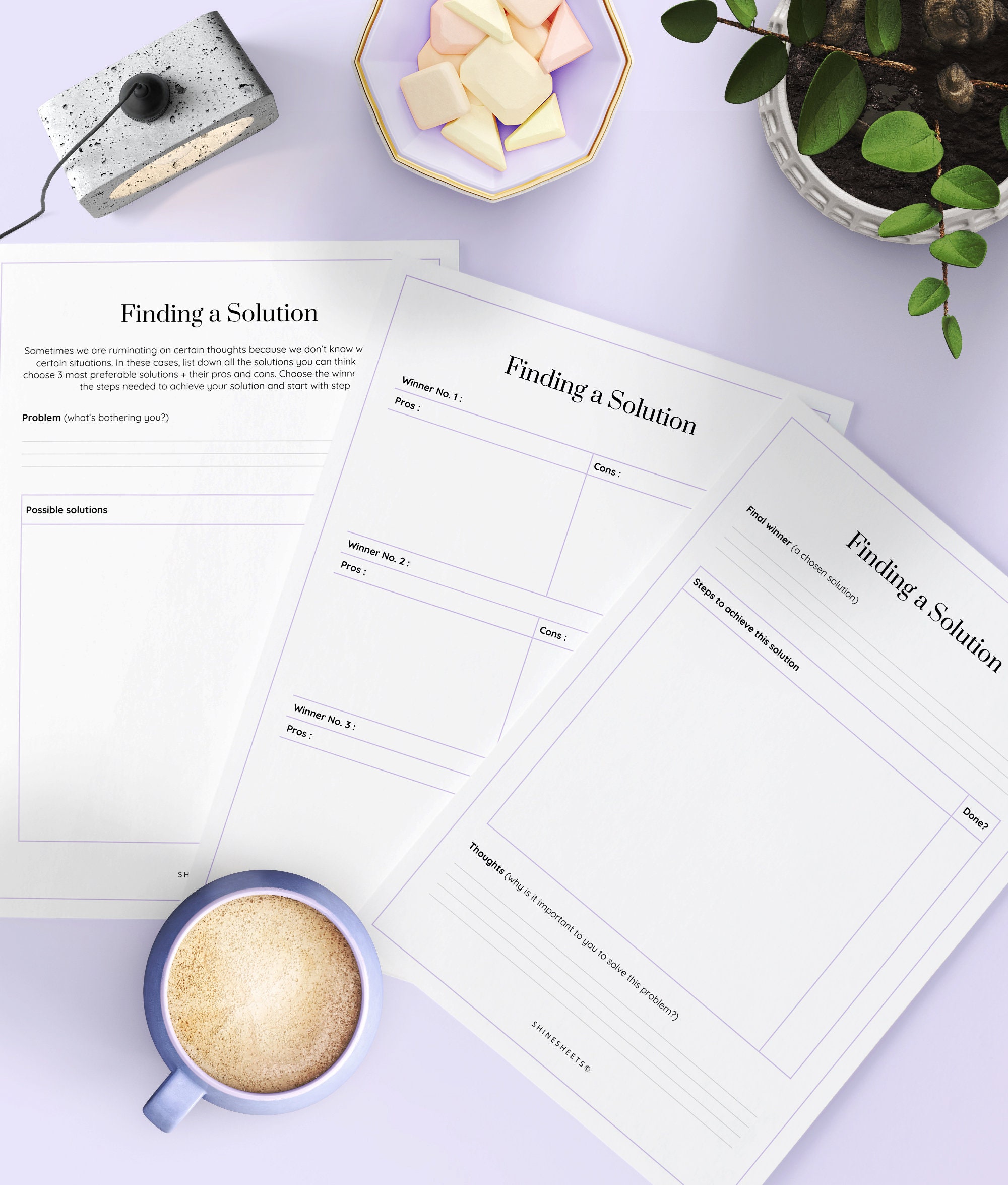 Thought Journal / Thought Workbook / Printable Journal / | Etsy