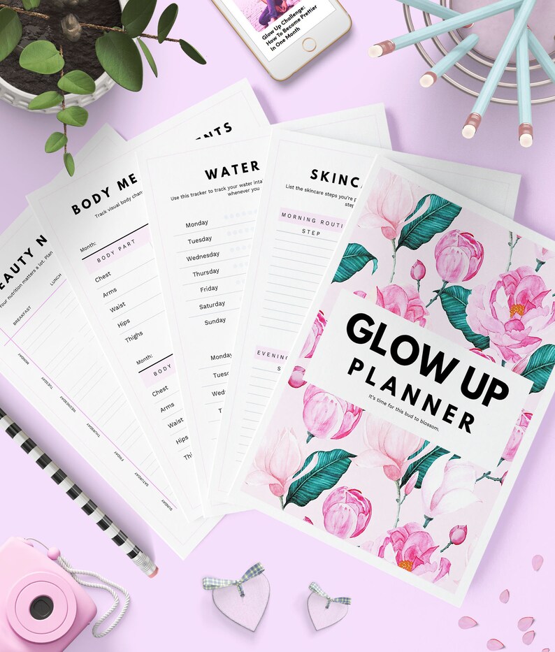 Glow up Planner Printable / Glow up Journal / Beauty Planner / - Etsy