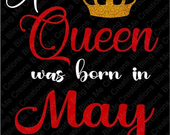 Archivo SVG "Nació una reina en mayo" (Descarga digital)