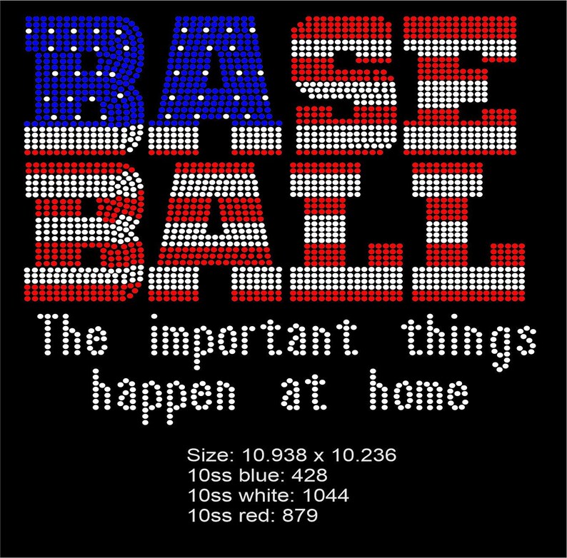 Baseball Rhinestone Template SVG, Patriotic Home Design (digital ...
